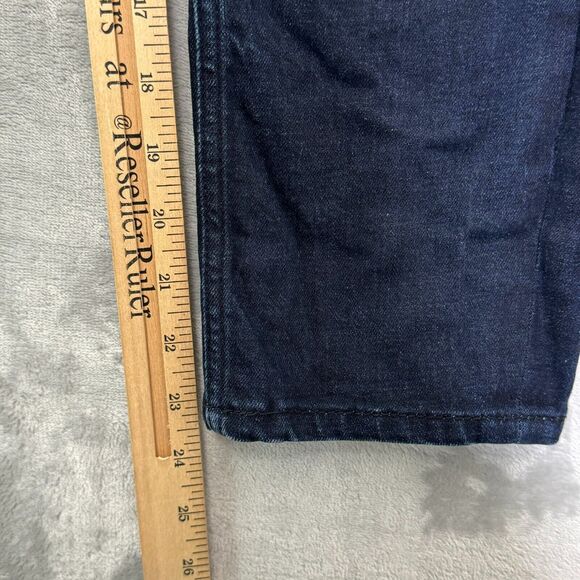 7 For All Mankind Austyn Crop Jean Women 29 Dark Wash Stretch Slim Leg Logo - Picture 11 of 11